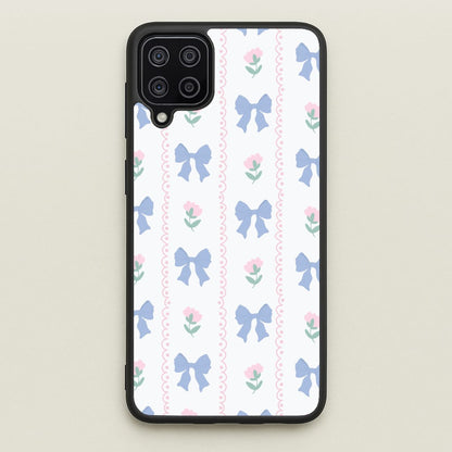 Pink Bows Pattern - Clean Girl Aesthetic  - Clean Girl Aesthetic Phone Case for Galaxy A12