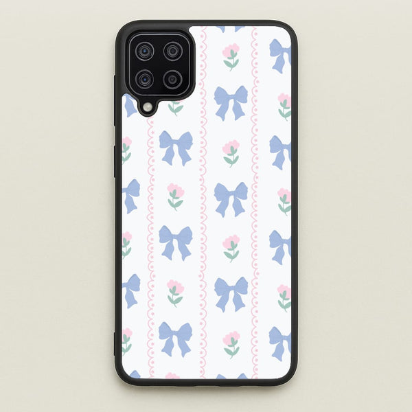 Pink Bows Pattern - Clean Girl Aesthetic  - Clean Girl Aesthetic Phone Case for Galaxy A12