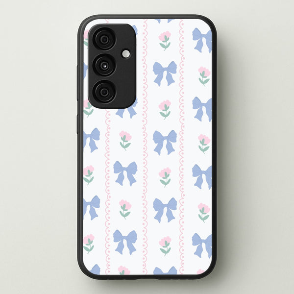 Pink Bows Pattern - Clean Girl Aesthetic  - Clean Girl Aesthetic Phone Case for Galaxy A35