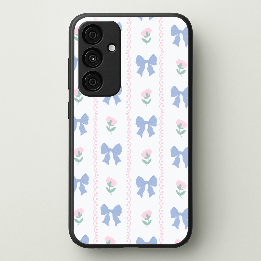 Pink Bows Pattern - Clean Girl Aesthetic  - Clean Girl Aesthetic Phone Case for Galaxy A15