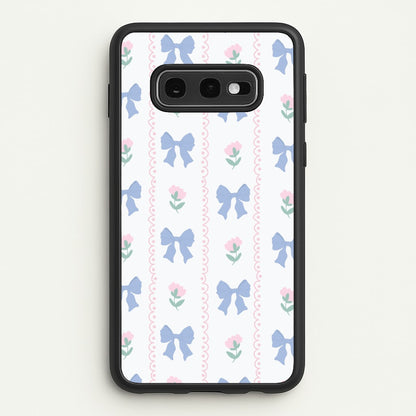 Pink Bows Pattern - Clean Girl Aesthetic  - Clean Girl Aesthetic Phone Case for Galaxy S10e