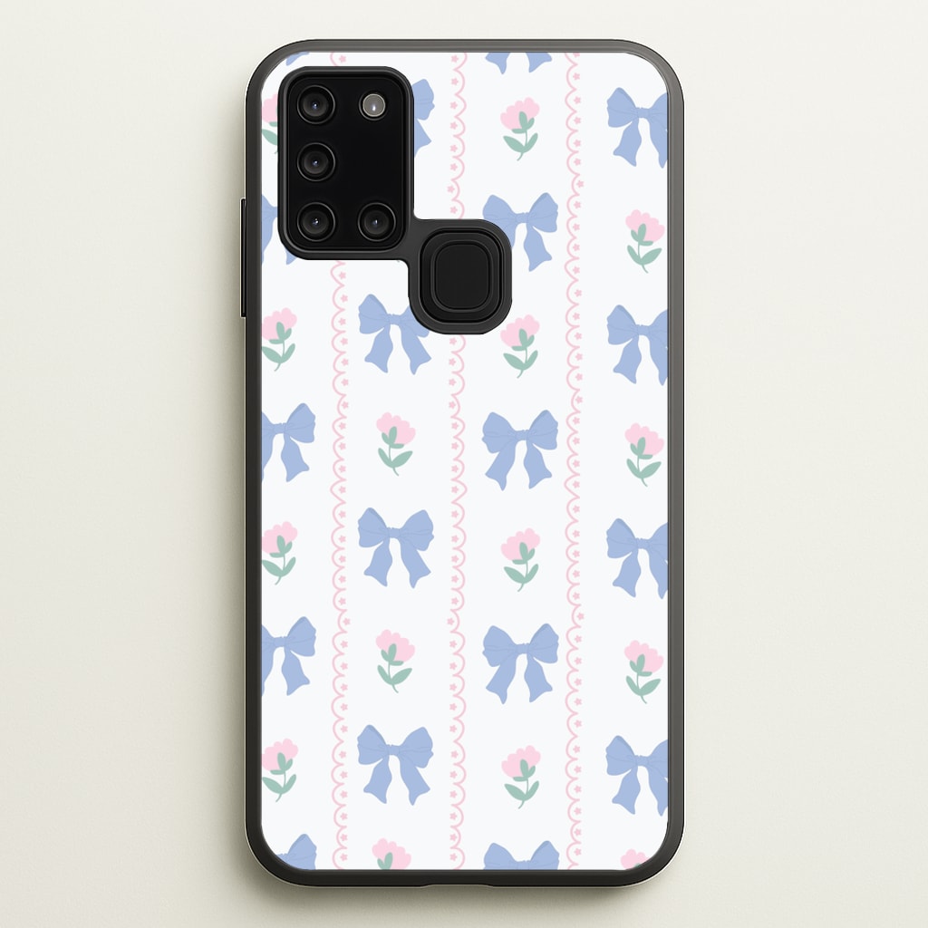 Pink Bows Pattern - Clean Girl Aesthetic  - Clean Girl Aesthetic Phone Case for Galaxy A21s