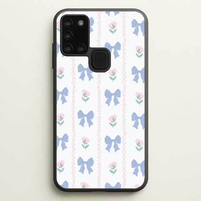 Pink Bows Pattern - Clean Girl Aesthetic  - Clean Girl Aesthetic Phone Case for Galaxy A21s