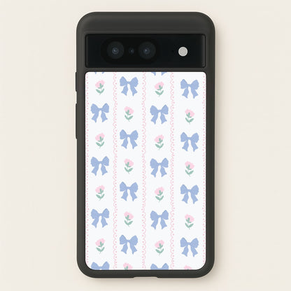 Pink Bows Pattern - Clean Girl Aesthetic  - Clean Girl Aesthetic Phone Case for Google Pixel 8