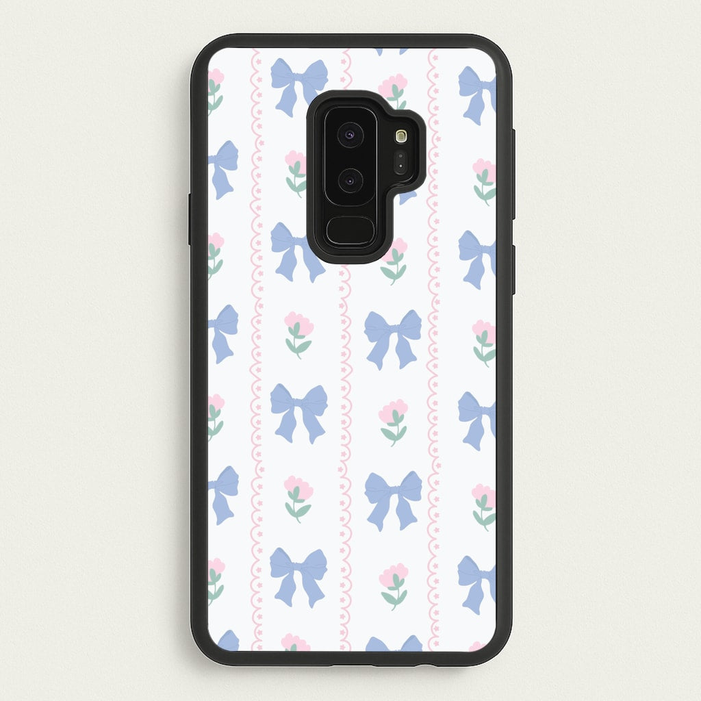 Pink Bows Pattern - Clean Girl Aesthetic  - Clean Girl Aesthetic Phone Case for Galaxy S9 Plus