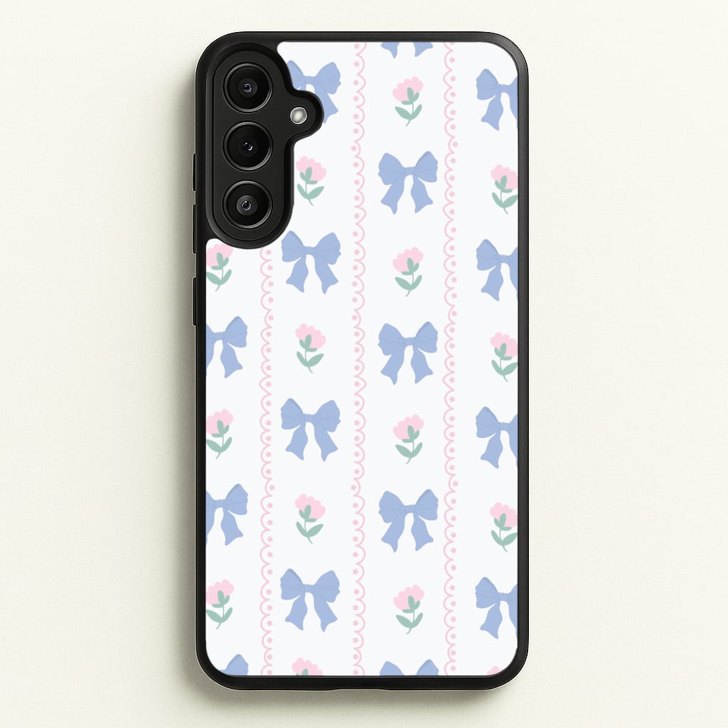 Pink Bows Pattern - Clean Girl Aesthetic  - Clean Girl Aesthetic Phone Case for Galaxy A36