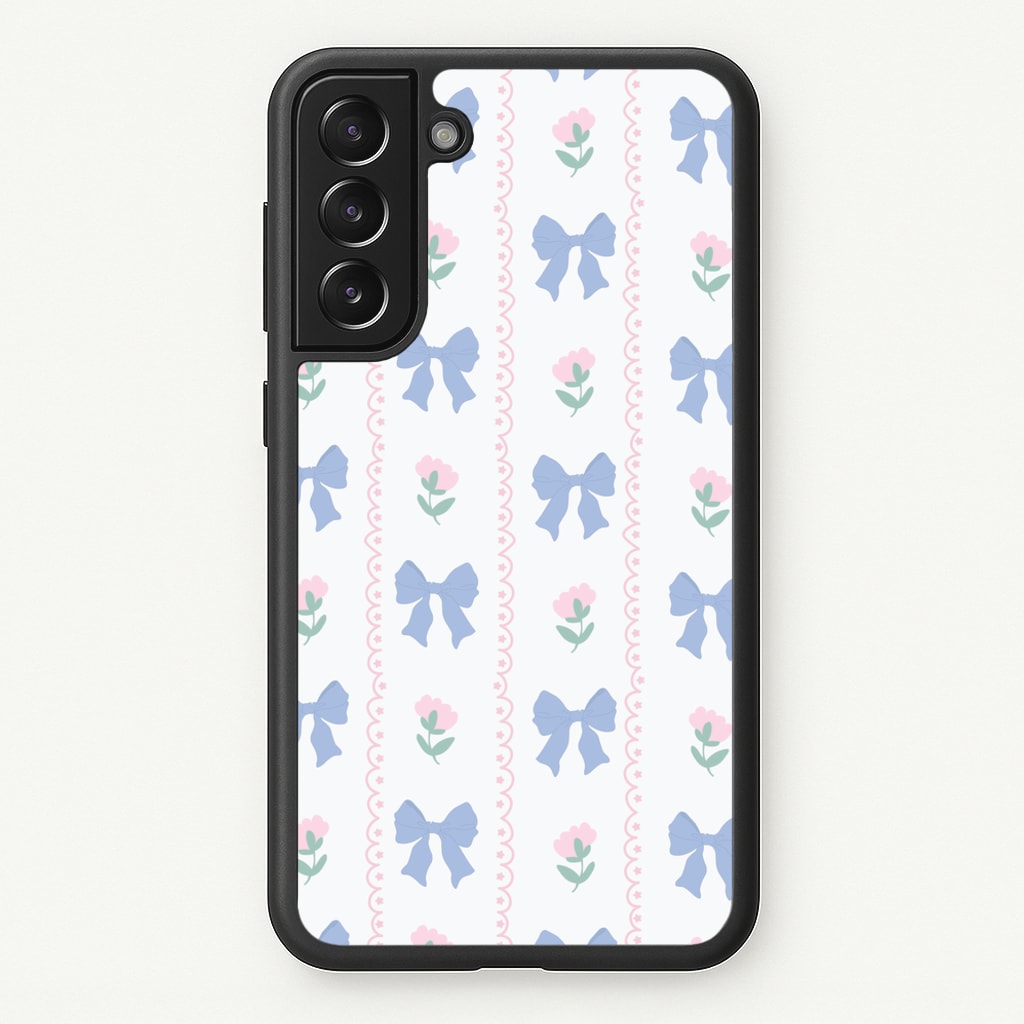 Pink Bows Pattern - Clean Girl Aesthetic  - Clean Girl Aesthetic Phone Case for Galaxy S21 Plus