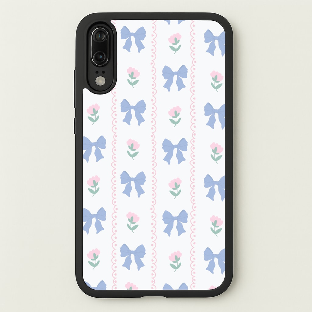 Pink Bows Pattern - Clean Girl Aesthetic  - Clean Girl Aesthetic Phone Case for Huawei P20