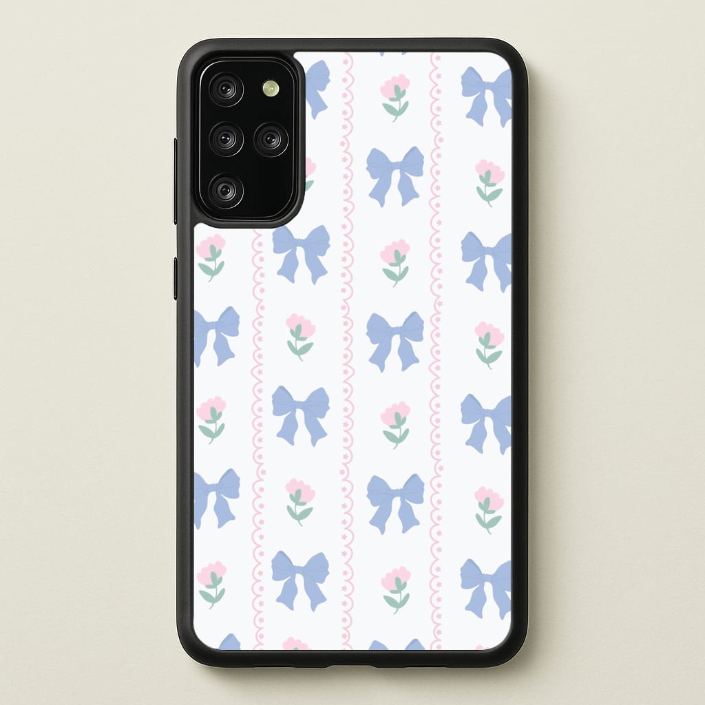 Pink Bows Pattern - Clean Girl Aesthetic  - Clean Girl Aesthetic Phone Case for Galaxy S20 Plus