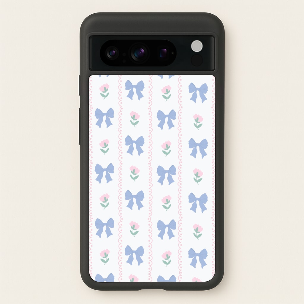 Pink Bows Pattern - Clean Girl Aesthetic  - Clean Girl Aesthetic Phone Case for Google Pixel 8 Pro