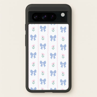 Pink Bows Pattern - Clean Girl Aesthetic  - Clean Girl Aesthetic Phone Case for Google Pixel 8 Pro