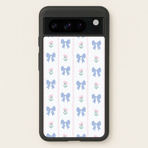 Pink Bows Pattern - Clean Girl Aesthetic  - Clean Girl Aesthetic Phone Case for Google Pixel 8 Pro