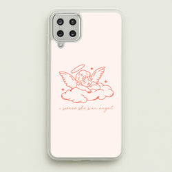 I Swear Shes An Angel - Clean Girl Aesthetic  - Clean Girl Aesthetic Phone Case for Galaxy A12