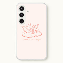 I Swear Shes An Angel - Clean Girl Aesthetic  - Clean Girl Aesthetic Phone Case for Galaxy S24