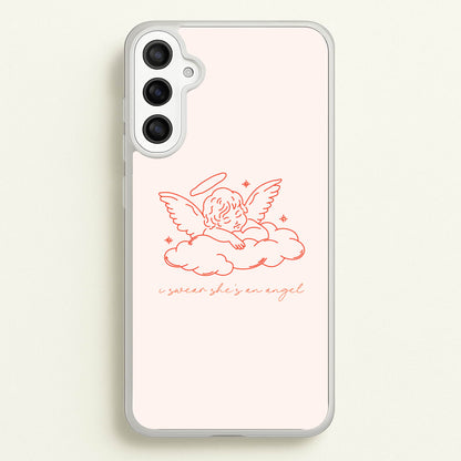 I Swear Shes An Angel - Clean Girl Aesthetic  - Clean Girl Aesthetic Phone Case for Galaxy A34