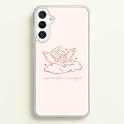 I Swear Shes An Angel - Clean Girl Aesthetic  - Clean Girl Aesthetic Phone Case for Galaxy A36