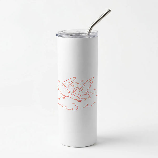 Angel - Clean Girl Aesthetic Skinny Tumbler