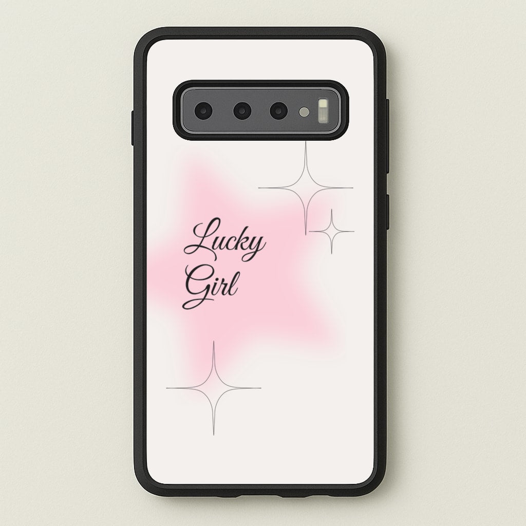 Lucky Girl - Clean Girl Aesthetic  - Clean Girl Aesthetic Phone Case for Galaxy S10