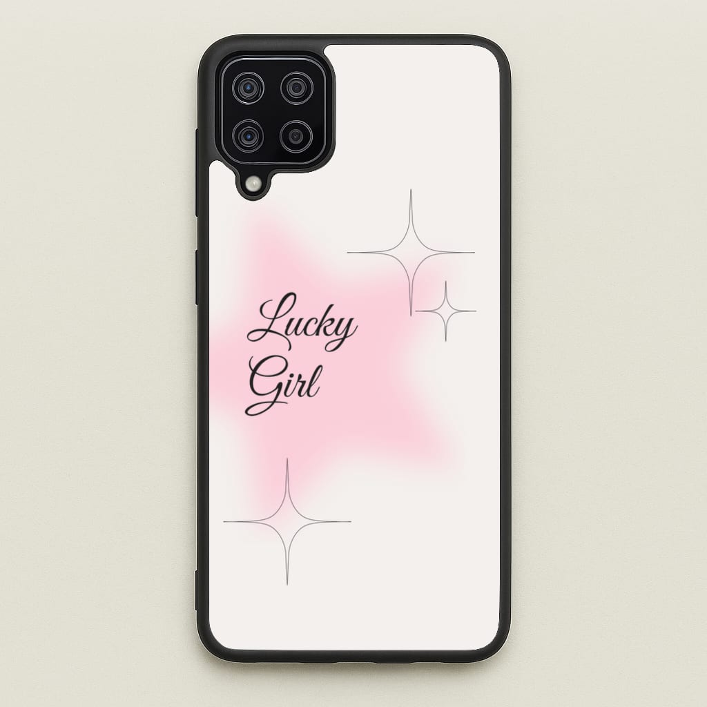 Lucky Girl - Clean Girl Aesthetic  - Clean Girl Aesthetic Phone Case for Galaxy A12