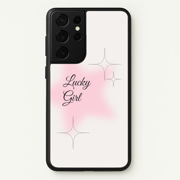 Lucky Girl - Clean Girl Aesthetic  - Clean Girl Aesthetic Phone Case for Galaxy S21 Ultra