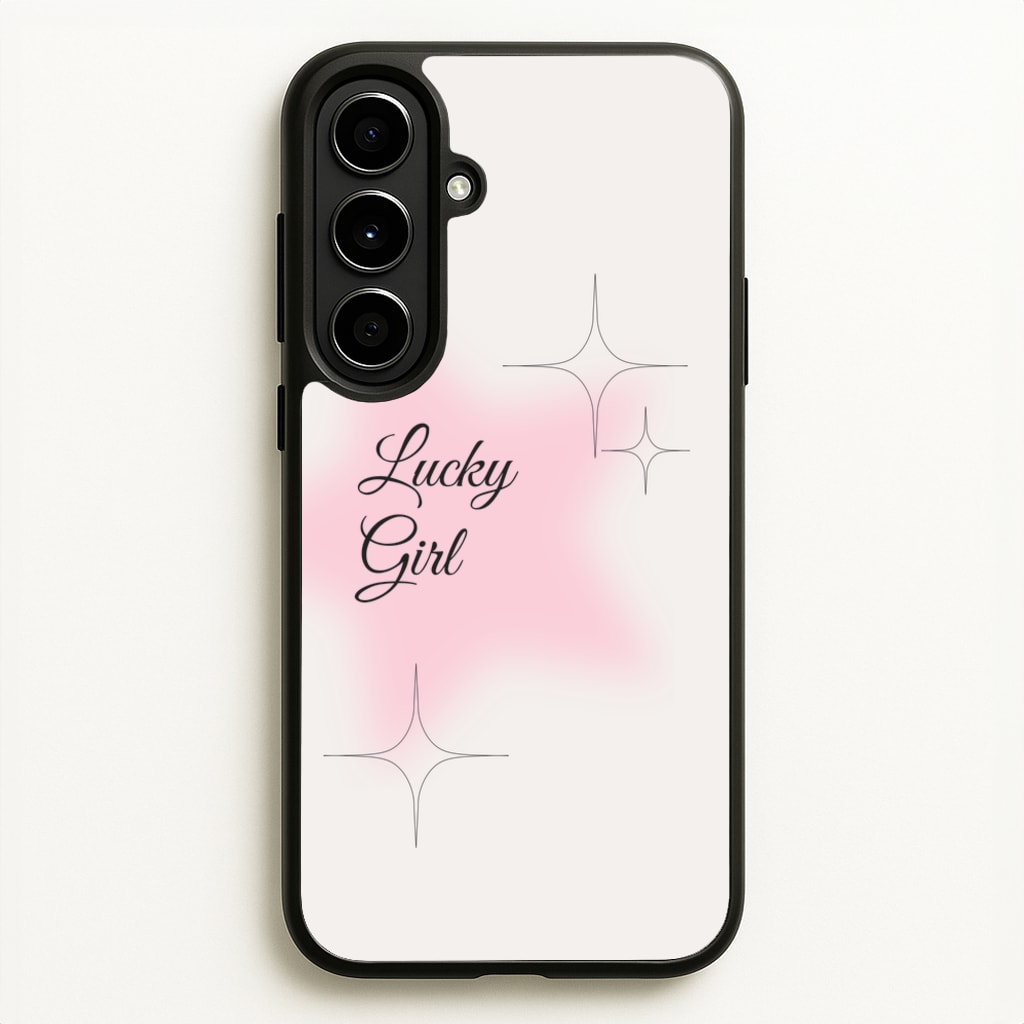 Lucky Girl - Clean Girl Aesthetic  - Clean Girl Aesthetic Phone Case for Galaxy A56