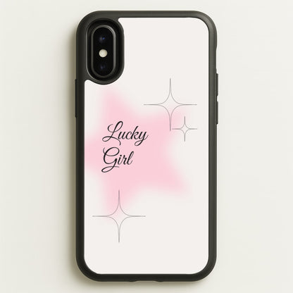 Lucky Girl - Clean Girl Aesthetic  - Clean Girl Aesthetic Phone Case for iPhone X / XS