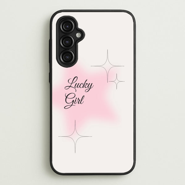 Lucky Girl - Clean Girl Aesthetic  - Clean Girl Aesthetic Phone Case for Galaxy A14