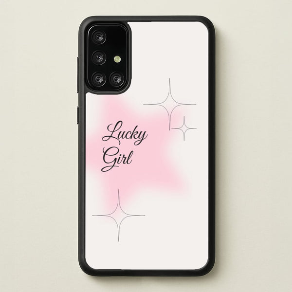 Lucky Girl - Clean Girl Aesthetic  - Clean Girl Aesthetic Phone Case for Galaxy A71