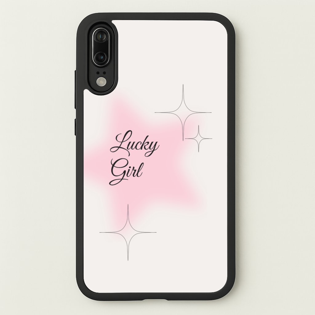 Lucky Girl - Clean Girl Aesthetic  - Clean Girl Aesthetic Phone Case for Huawei P20