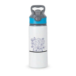 Sea Shells - Clean Girl Aesthetic Active Water Bottle - Blue