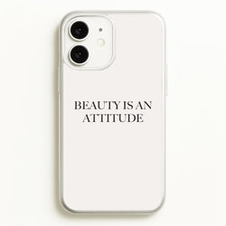 Beauty Is An Attitude - Clean Girl Aesthetic  - Clean Girl Aesthetic Phone Case for iPhone 11