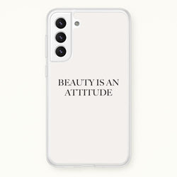 Beauty Is An Attitude - Clean Girl Aesthetic  - Clean Girl Aesthetic Phone Case for Galaxy S21 Plus