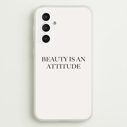 Beauty Is An Attitude - Clean Girl Aesthetic  - Clean Girl Aesthetic Phone Case for Galaxy S23FE