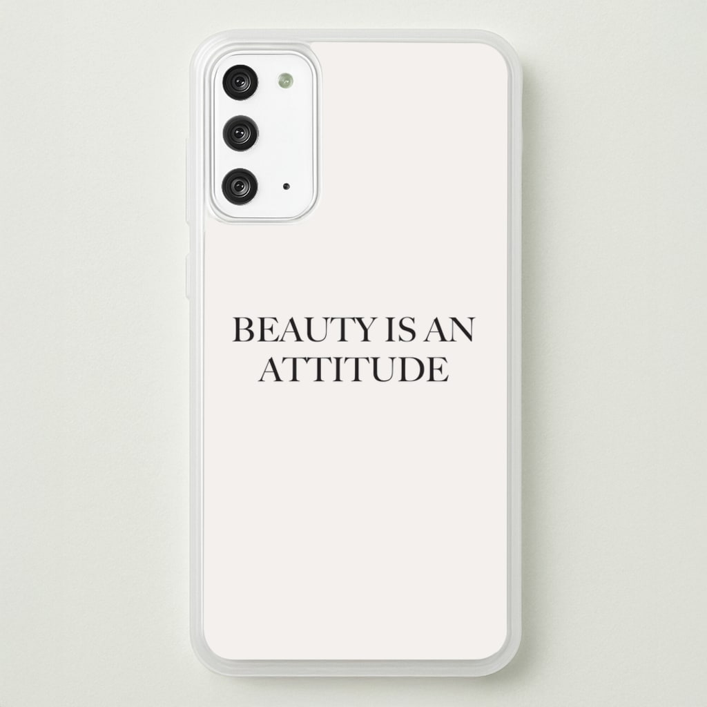 Beauty Is An Attitude - Clean Girl Aesthetic  - Clean Girl Aesthetic Phone Case for Galaxy Note 20