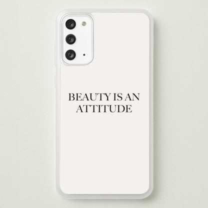 Beauty Is An Attitude - Clean Girl Aesthetic  - Clean Girl Aesthetic Phone Case for Galaxy Note 20