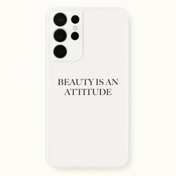 Beauty Is An Attitude - Clean Girl Aesthetic  - Clean Girl Aesthetic Phone Case for Galaxy S21 Ultra