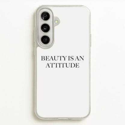 Beauty Is An Attitude - Clean Girl Aesthetic  - Clean Girl Aesthetic Phone Case for Galaxy A56