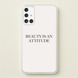 Beauty Is An Attitude - Clean Girl Aesthetic  - Clean Girl Aesthetic Phone Case for Galaxy A71