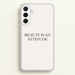 Beauty Is An Attitude - Clean Girl Aesthetic  - Clean Girl Aesthetic Phone Case for Galaxy A36