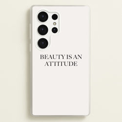 Beauty Is An Attitude - Clean Girl Aesthetic  - Clean Girl Aesthetic Phone Case for Galaxy S25 Ultra