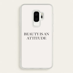 Beauty Is An Attitude - Clean Girl Aesthetic  - Clean Girl Aesthetic Phone Case for Galaxy S9 Plus
