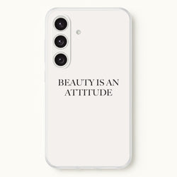 Beauty Is An Attitude - Clean Girl Aesthetic  - Clean Girl Aesthetic Phone Case for Galaxy S24