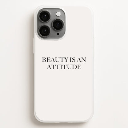 Beauty Is An Attitude - Clean Girl Aesthetic  - Clean Girl Aesthetic Phone Case for iPhone 12 Pro Max