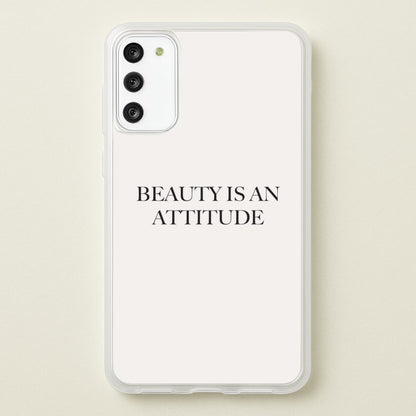 Beauty Is An Attitude - Clean Girl Aesthetic  - Clean Girl Aesthetic Phone Case for Galaxy S20
