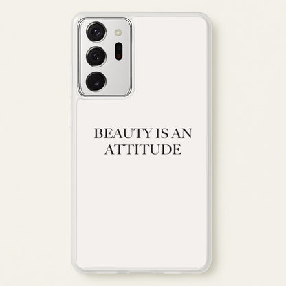 Beauty Is An Attitude - Clean Girl Aesthetic  - Clean Girl Aesthetic Phone Case for Galaxy Note 20 Ultra