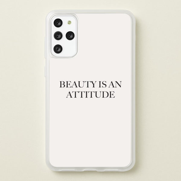 Beauty Is An Attitude - Clean Girl Aesthetic  - Clean Girl Aesthetic Phone Case for Galaxy S20 Plus