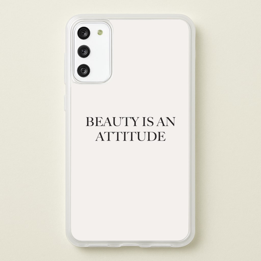 Beauty Is An Attitude - Clean Girl Aesthetic  - Clean Girl Aesthetic Phone Case for Galaxy S20FE