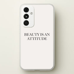 Beauty Is An Attitude - Clean Girl Aesthetic  - Clean Girl Aesthetic Phone Case for Galaxy A35
