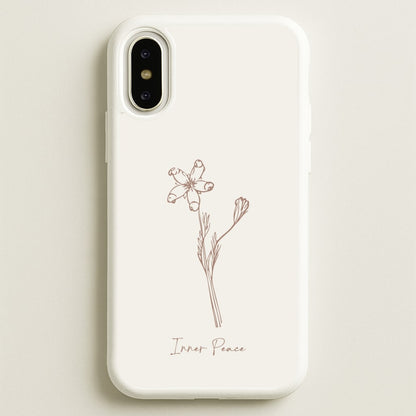 Inner Peace  - Clean Girl Aesthetic Phone Case for iPhone X / XS