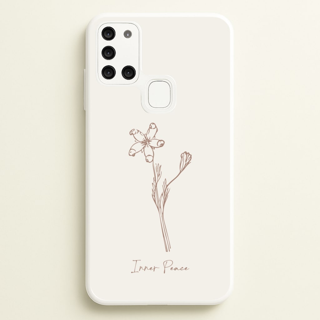 Inner Peace  - Clean Girl Aesthetic Phone Case for Galaxy A21s